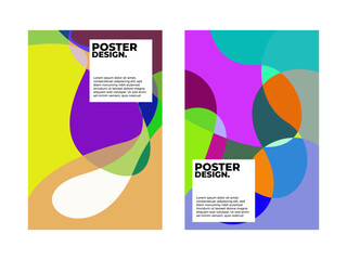 Creative Abstract Background with Bright Colors and Minimalist Geometric Style