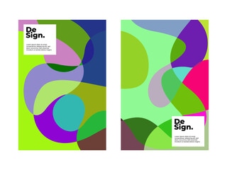 Modern Abstract Design Template with Colorful Geometric and Organic Elements