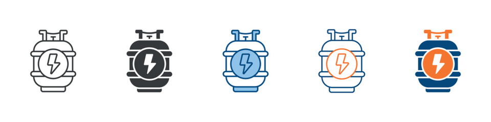 Gas Cylinder Icon Set Multiple Style Collection 