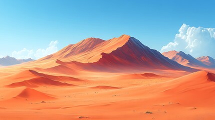 Naklejka premium Desert landscape illustration