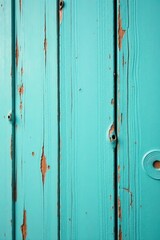 Antique whitewashed turquoise wood planks, faded paint, boards, design, element