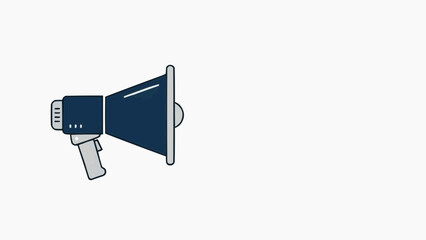 Modern megaphone icon for communication and announcement purposes