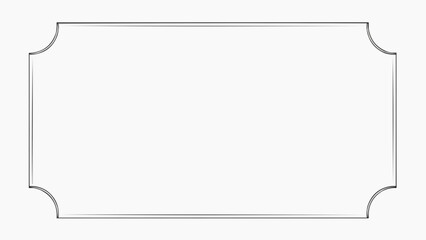 Elegant empty label template with decorative border design