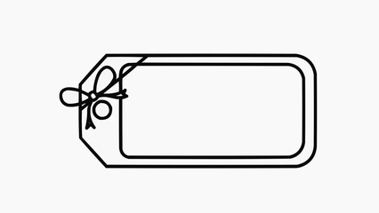 Blank gift tag with elegant ribbon bow