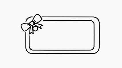 Elegant gift tag with bow for special occasions and celebrations