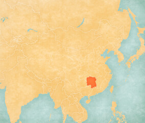 Map of China - Hunan