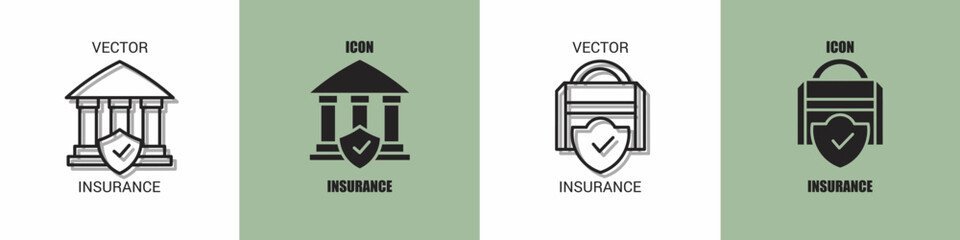 Insurance icon line. Insurance vector illustration.