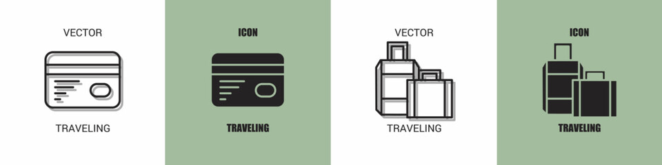 Traveling icon line. Traveling vector illustration.