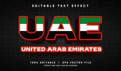 Editable Text Effect - UEA with Flag modern style