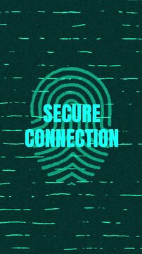 Secure Connection - technology security concept Minimalist Glitch Effect