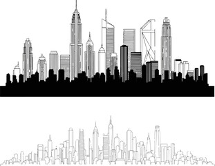 Obraz premium Skyline of modern cityscape