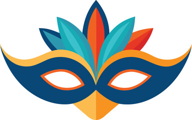 Colorful masquerade mask carnival design