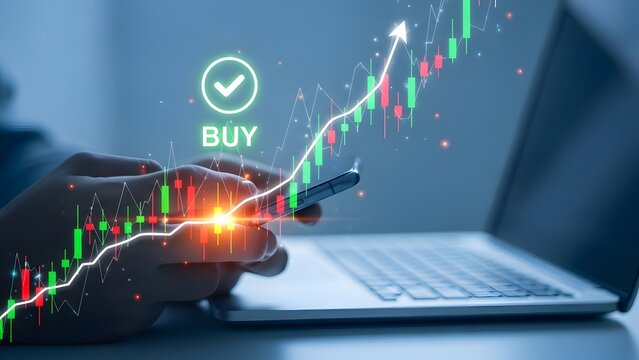 Stock market analysis with a buy signal and mobile technology integration