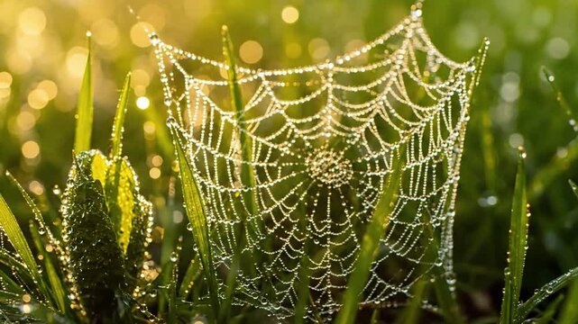 spider web with dew drops, spider web with dew, spider web in the morning