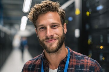Smiling Young French IT Worker Portrait