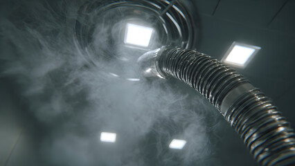 Rainy night HVAC emergency repair highlighting dedication and fast service