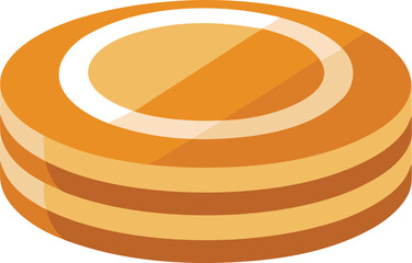 Stacked pancakes flat design