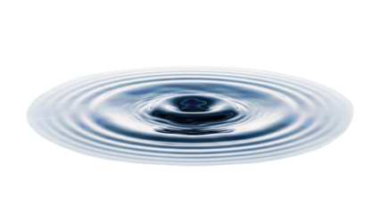 Water ripple effect PNG isolated on transparent background, concentric circles in liquid for graphic design and visual effects