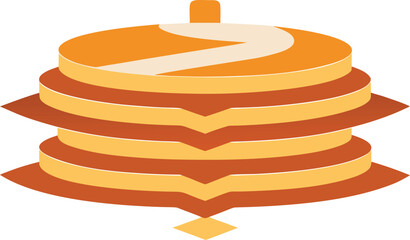 Stacked pancakes celebration design