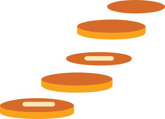 Stacked pancakes flat design