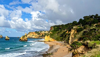 Dramatic Coastal Scenery of the Great Ocean Road, Australia.