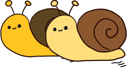 funny snail cartoon © 거북마눌