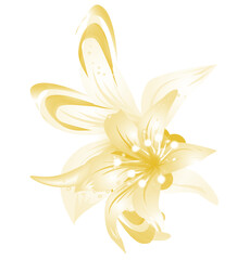 Lily Flower Photorealistic Botanical Art with Clean Floral Detail