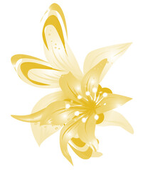 Lily Flower Digital Illustration with Soft Petals and Nature Look