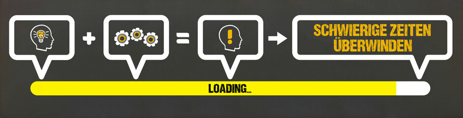 Fototapeta premium Schwierige Zeiten überwinden 