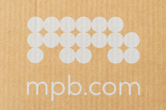 Mpb.Com logo on cardboard box branding packaging