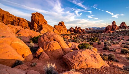 Valley of Fire State Park - Nevadas Fiery Landscape at Sunset.