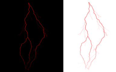 Red lightning modern graphic art with strong contrast background