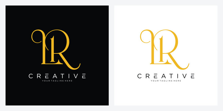 Initial LR letter logo design vector