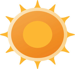 Sun flat design bright circle