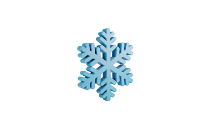 3D Blue Snowflake Icon