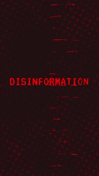 Disinformation Text &ndash; Red Glitch Effect