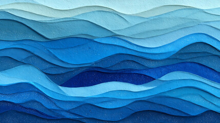 Layered Blue Wavy Abstract Background waves