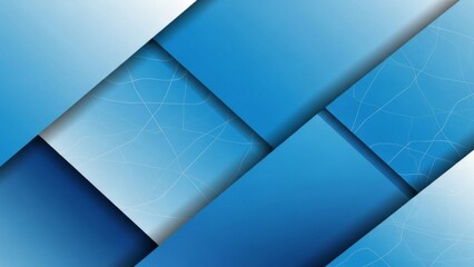 Abstract Blue Geometric Overlap Background with Subtle Lines and Gradients