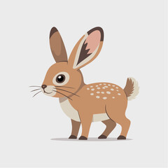 Obraz premium jackalope 2D vector illustration character