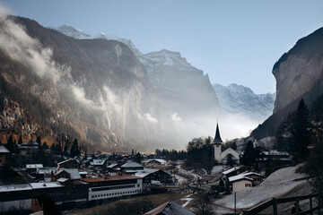 sunset in the mountains
