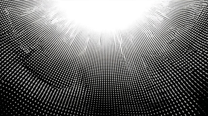 Radiating Halftone Dots Forming a Sunburst Effect abstract
