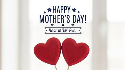 A heartfelt mother s day greeting with red hearts and a loving message