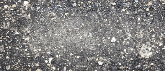 Asphalt texture road background panorama with rough gray stone surface detail for construction design harsh gritty material pattern outdoor urban concept