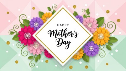 A beautiful floral arrangement with a diamond frame celebrating mother s day