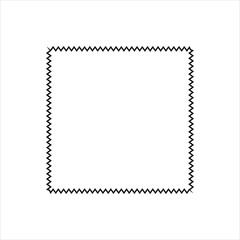 Set of blank postage stamps and vintage vector frames featuring decorative paper borders and empty template patterns for old label or card design illustration