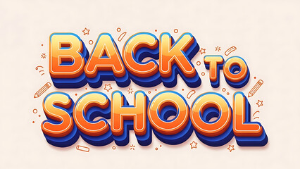 Vibrant Back to School typography on a soft background