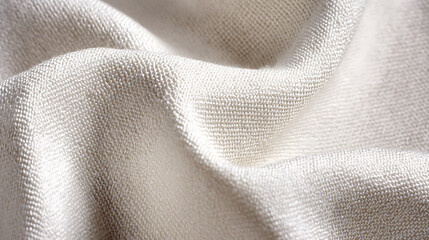 Softly Draped Off- White Woven Fabric Texture textile