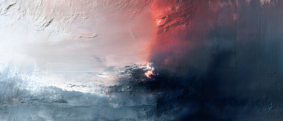 Abstract background panorama modern painting textured wall art blue red gradient contemporary design minimal detail creative pattern artistic texture dreamy mood