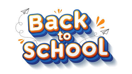Vibrant Back to School graphic illustration with colorful text and playful elements