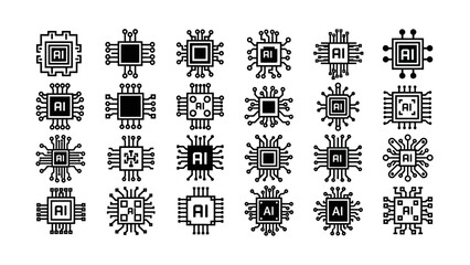 Collection of Unique Microchip Designs and Patterns.